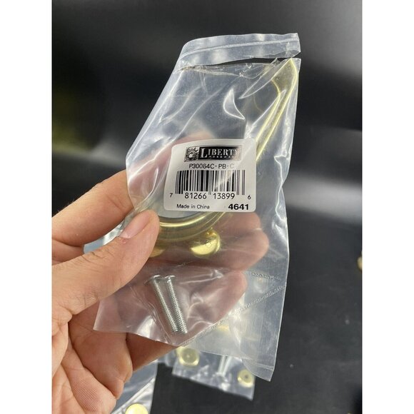 New Liberty Hardware Drawer Cabinet Pulls Gold Tone 10 Count Modern Curved 4641 - Picture 4 of 5